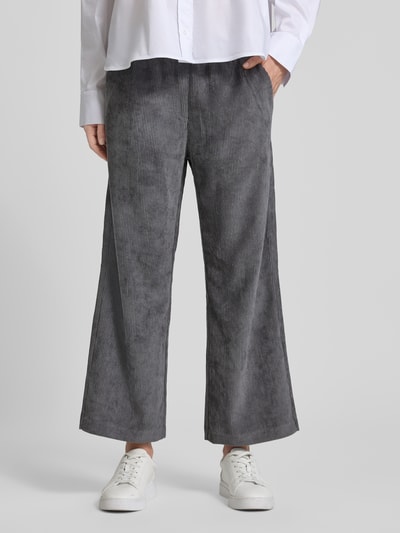 MAC Cropped Cordhose mit elastischem Bund Modell 'CHIARA' Anthrazit 4