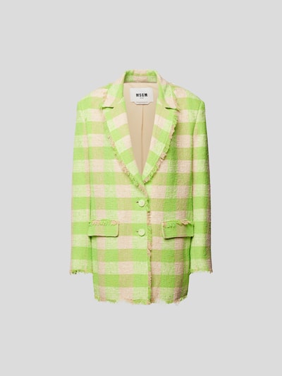 MSGM Blazer mit Vichy-Karo Hellgrün 2
