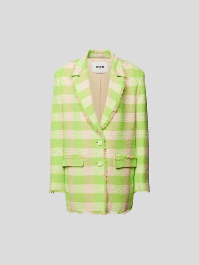 MSGM Blazer mit Vichy-Karo Hellgruen 2