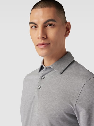 Windsor Poloshirt met lange mouwen, model 'Patrizio' Groen - 3