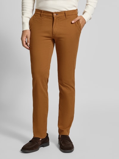 Brax Regular Fit Chino mit Gesäßtaschen Modell 'Fabio' Hellbraun 4