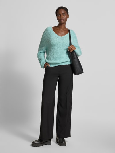 Marc Cain Strickpullover mit V-Ausschnitt Mint 1