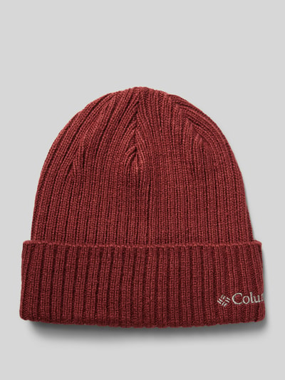 COLUMBIA Beanie mit Label-Stitching Modell 'WATCH' Bordeaux 1