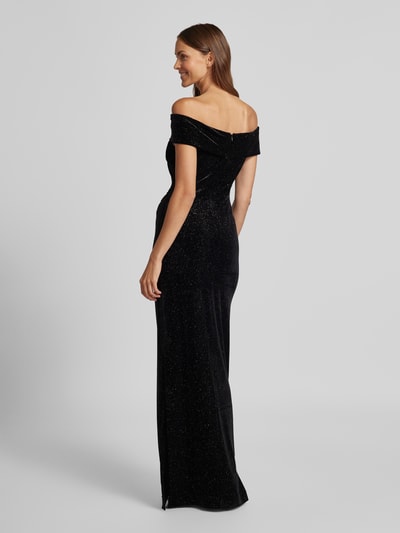 Christian Berg Cocktail Off-Shoulder-Kleid mit seitlicher Raffung Black 5