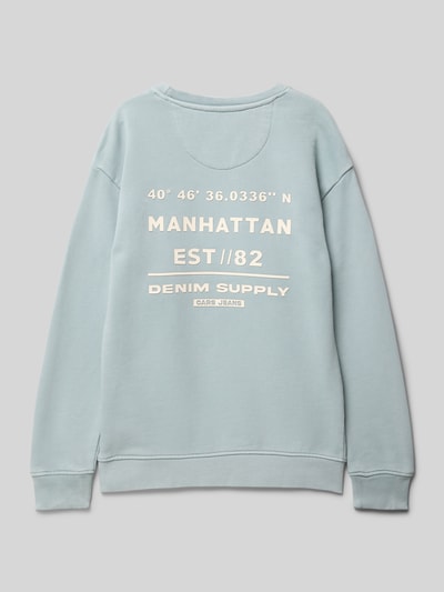 CARS JEANS Sweatshirt mit Label-Print Modell 'REWNAC' Bleu 3