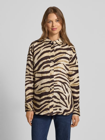 Lauren Ralph Lauren Regular Fit Bluse im Allover-Look Modell 'KOTTA' Mittelbraun Mel 4
