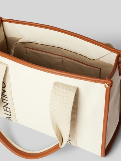 VALENTINO BAGS Handtas met labelprint, model 'CANDLE' Cognac - 4