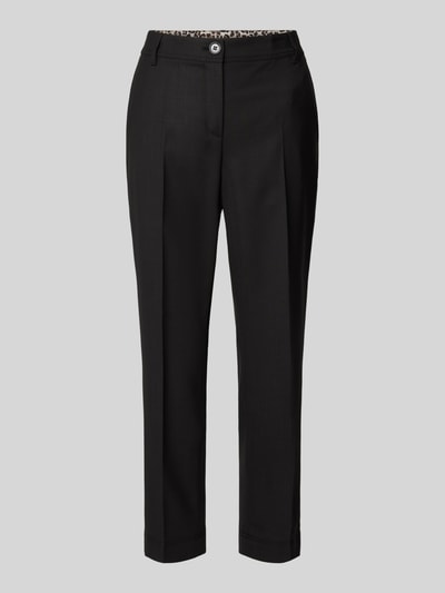 Marc Cain Slim fit pantalon met persplooien Zwart - 2