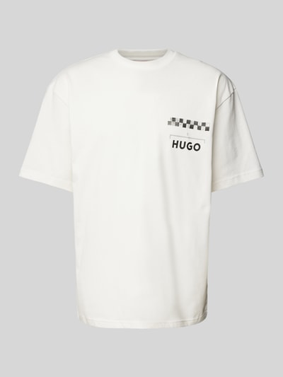 HUGO T-shirt met labelprint, model 'Drallie' Kit - 2