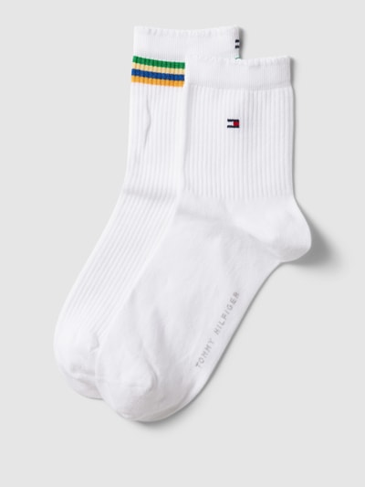 Tommy Hilfiger Socken in Ripp-Optik im 2er-Pack Weiss 1