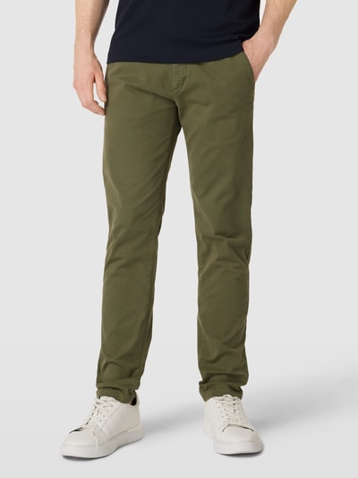 Marc O'Polo Chino mit Label-Stitching Modell 'Stig' Oliv 4