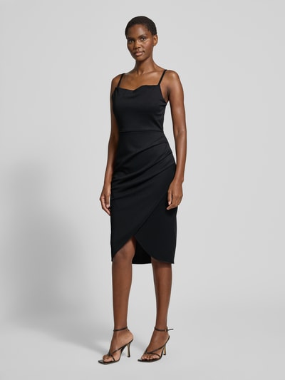 GUIDO MARIA KRETSCHMER WOMAN Cocktailjurk met plooien, model 'Christin' Zwart - 4