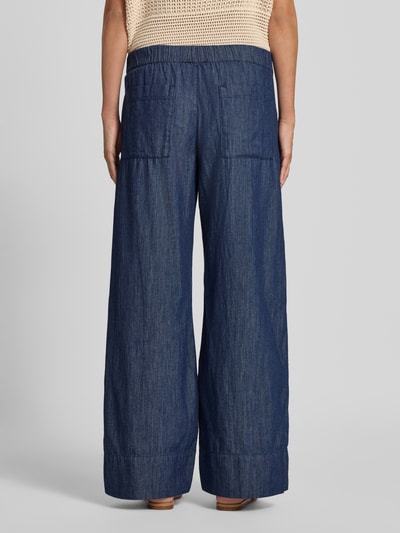 OPUS Stoffhose mit elastischem Bund Modell 'Melane' Blau Melange 5