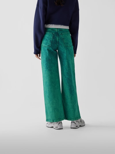 BAUM & PFERDGARTEN Wide Leg Jeans mit Brand-Detail Grün 5