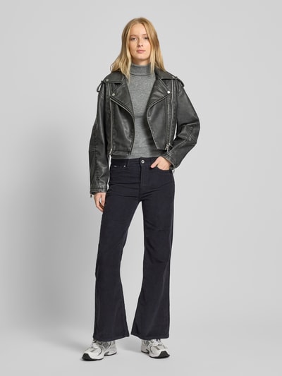 Pepe Jeans Regular fit corduroy broek in 5-pocketmodel, model 'WILLA' Zwart - 1