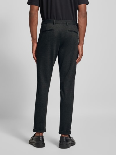 Lindbergh Slim fit stoffen broek met verkort model Antraciet - 5