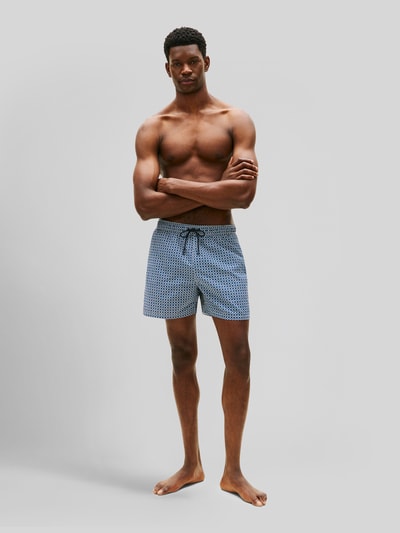 Tommy Hilfiger Badehose mit Allover-Muster Dunkelblau 1
