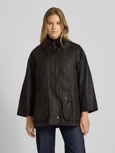 Barbour Oversized gewaxt jack van puur katoen, model 'BEAUFORT' Olijfgroen - 4