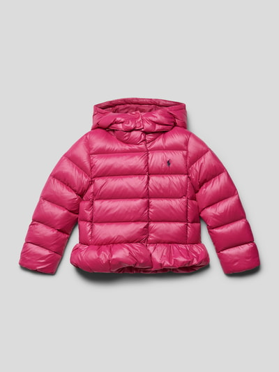 Polo Ralph Lauren Kids Steppjacke mit Druckknopfverschluss Pink 1