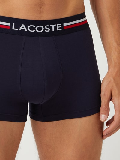 Lacoste Trunks mit elastischem Logo-Bund im 3er-Pack Marine 4