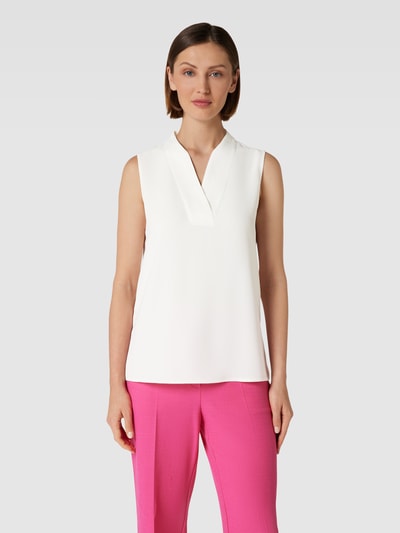 Esprit Collection Bluzka z obszyciem w kontrastowym kolorze z satyny Brudny biały 4
