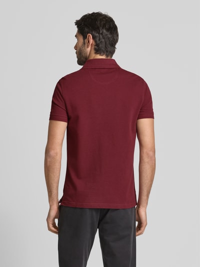 Barbour Slim fit poloshirt met labelstitching Kersenrood - 5