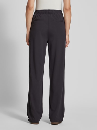 Fransa Wide leg stoffen broek met vaste persplooien, model 'milo' Antraciet - 5