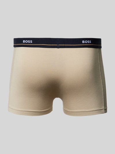 BOSS Boxershort met label in band in een set van 5 stuks, model 'Essential' Marineblauw - 3