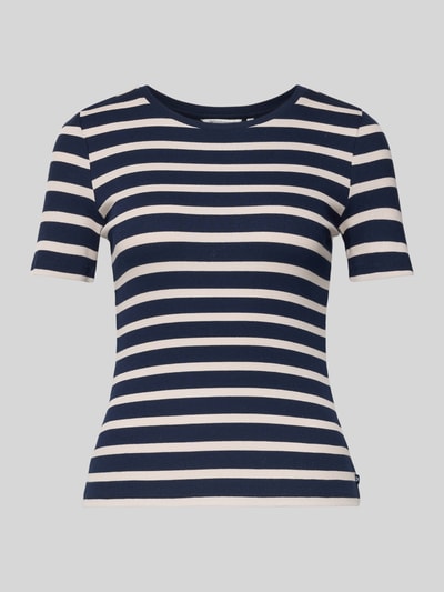 Tom Tailor Denim Slim Fit T-Shirt aus Baumwoll-Mix Dunkelblau Melange 2
