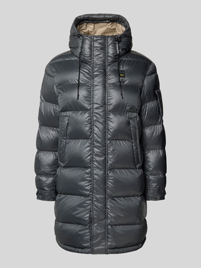 Blauer Usa Regular Fit Steppmantel mit Logo-Applikation Modell 'Aldrich' Graphit 2