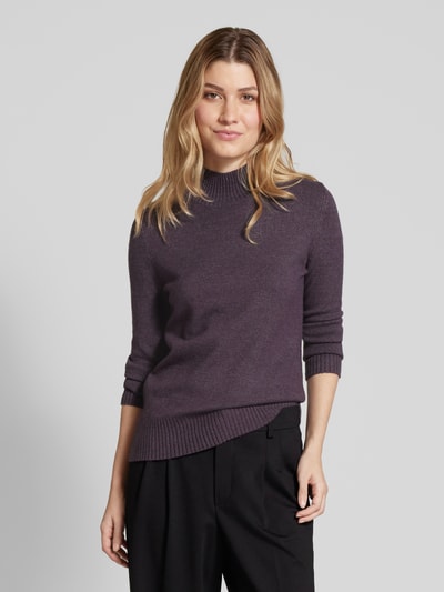 Christian Berg Woman Gebreide pullover met ribboorden, model 'Aliv' Paars gemêleerd - 4