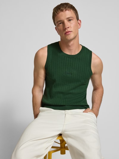 PROHIBITED Gebreide spencer met labelstitching  Groen - 3