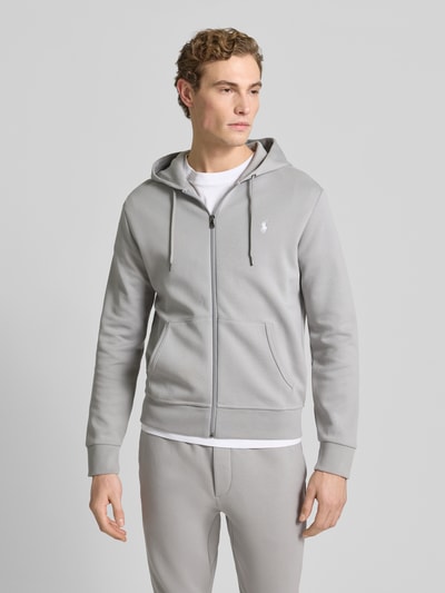 Polo Ralph Lauren Sweatjacke mit Kapuze Hellgrau Melange 4