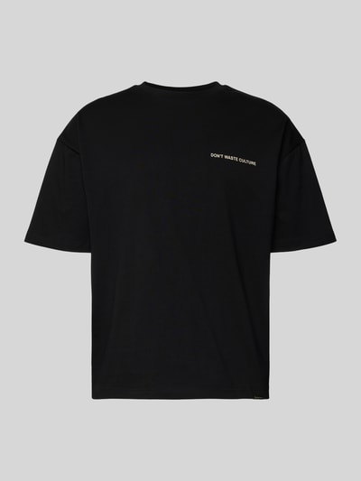 Don´t Waste Culture T-Shirt mit Label-Print Modell 'Javari' Black 2