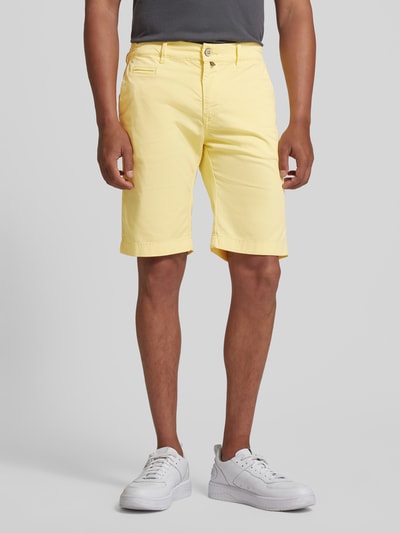 Pierre Cardin Bermudas in unifarbenem Design Hellgelb 4