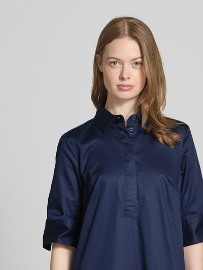 Christian Berg Woman Knielanges Hemdblusenkleid mit verdeckter Knopfleiste Marine 3