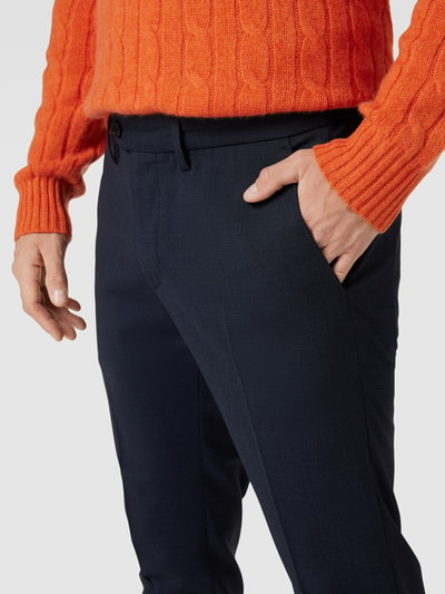 Tommy Hilfiger Tailored Pantalon met persplooien, model 'HAMPTON' Marineblauw - 3
