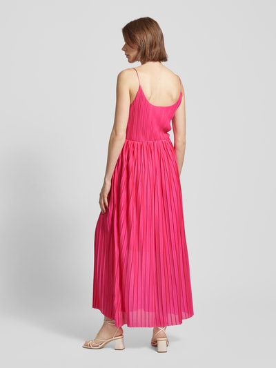 Only Sukienka midi z cienkimi ramiączkami model ‘ELEMA’ Mocnoróżowy 5