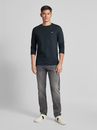 Gant Longsleeve mit Label-Stitching Black 1