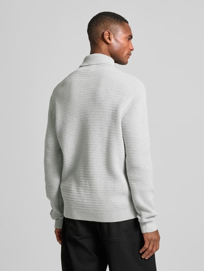 SELECTED HOMME Strickpullover mit Rollkragen Modell 'THEO' Hellgrau Melange 5