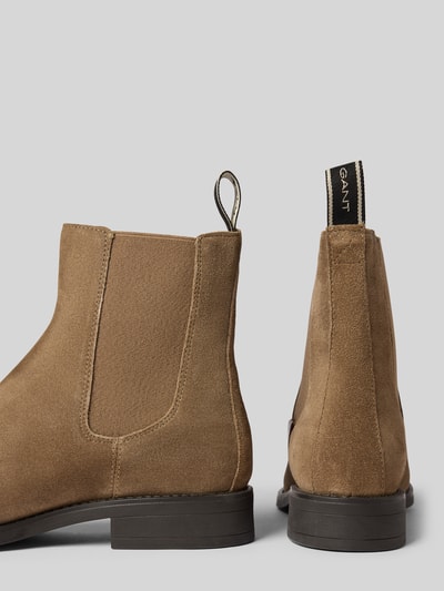 Gant Lederstiefelette mit Label-Detail Modell 'Fayy' Taupe 2