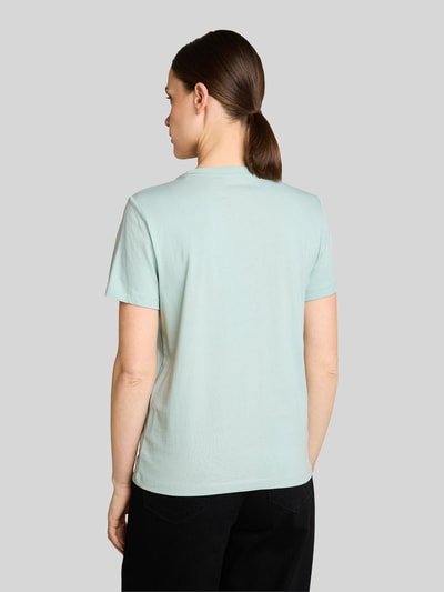 Tom Tailor regular fit T-shirt met logoprint Mintgroen - 5