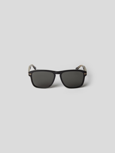 Gucci Unisex Sonnenbrille mit Label-Details Schwarz 2