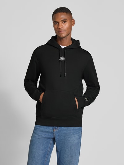 Lacoste Regular Fit Hoodie aus reiner Baumwolle Black 4