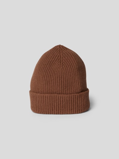 Le Bonnet Beanie mit Ripp-Optik Mittelbraun 4