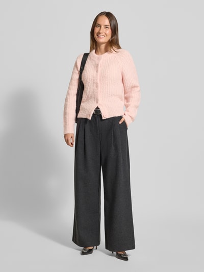Vero Moda Relaxed fit gebreid jack met wol, model 'CARMEN' Roze - 1