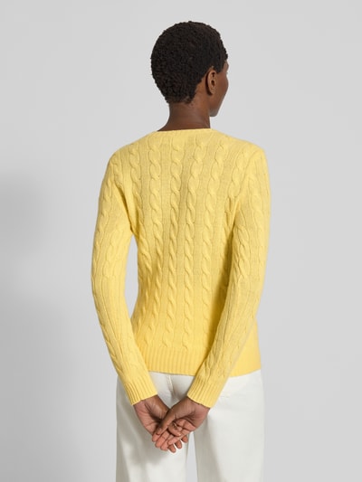 Polo Ralph Lauren Sweter z dzianiny z mieszanki wełny i kaszmiru model ‘JULIANNA’ Żółty 5