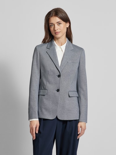 Windsor Blazer met paspelzak op de borst Blauw - 4