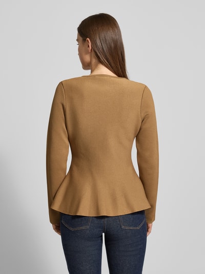 Mango Strickjacke mit V-Ausschnitt Modell 'TONA' Camel 5