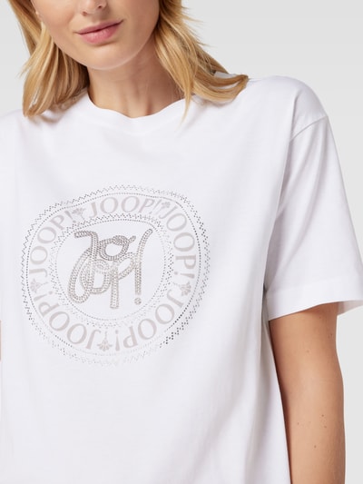 JOOP! T-Shirt mit Ziersteinbesatz Weiss 3